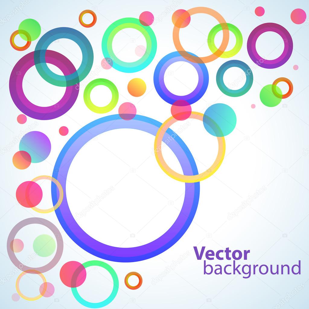 Colorful circles abstract vector background