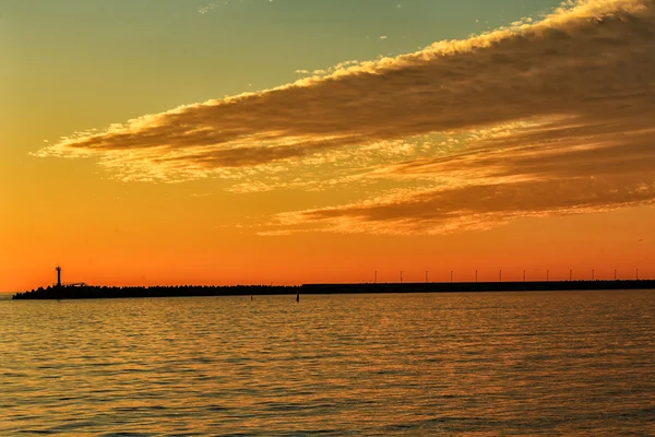 Sochi. Paisaje marino. Buenas noches. — Foto de Stock