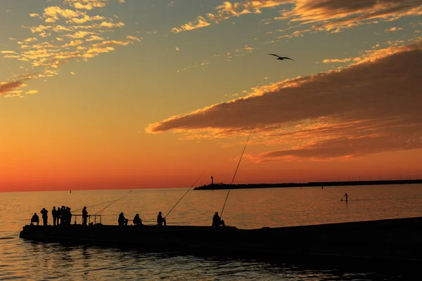 Sochi. Paisaje marino. Buenas noches. — Foto de Stock