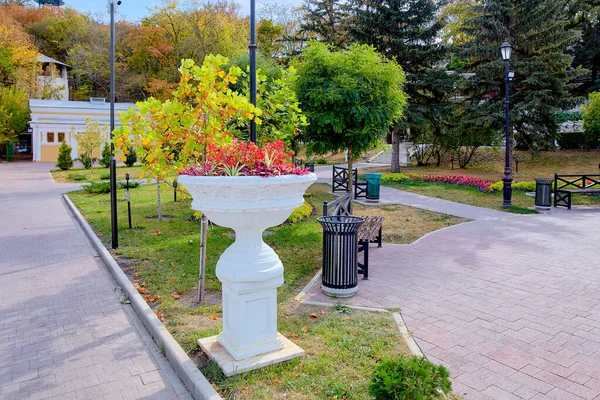 Pyatigorsk City Park Flower Garden Autumn — Stock Photo, Image