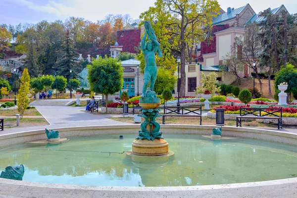 Pyatigorsk City Park Flower Garden Autumn — Stock Photo, Image