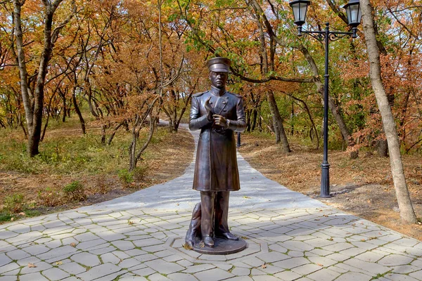 Piratigorsk Városfejlesztési Park Szobrászat Grigory Pechorin — Stock Fotó