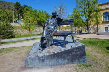 Pyatigorsk. City attractions. Monument to the poet S. V. Mikhalkov.