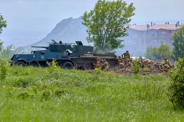 北高加索 2021年节日 高加索战役The Battle Caucasus 历史重建 — 图库照片