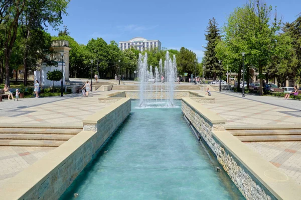 Essentuki Vagyok Központi Rekreációs Park Szökőkút Tér — Stock Fotó