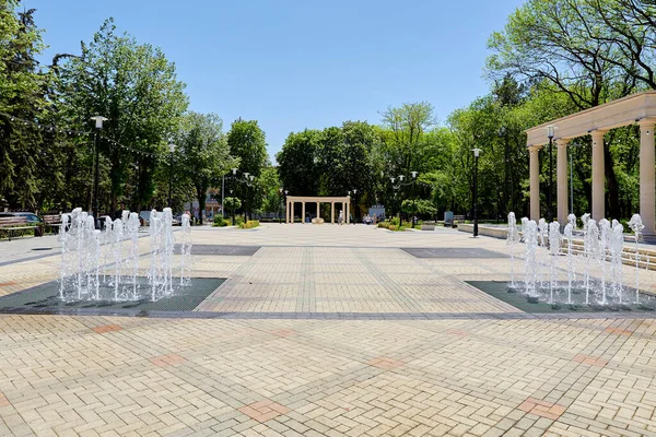 Essentuki Vagyok Központi Rekreációs Park Szökőkút Tér — Stock Fotó