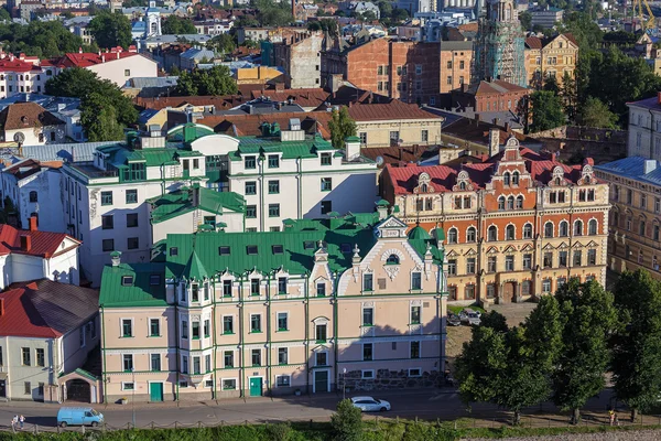 Vyborg de altura, Vyborsky ba, Big Bay kvosh. Arquitectura urbana — Foto de Stock