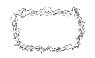 Beyaz arkaplan, çerçeve, asimetrik, kısmi bulanık efekt, kırık çizgiler, noktalı