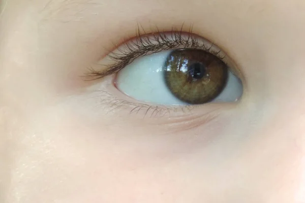 Acercamiento Los Ojos Niño Pequeño — Foto de Stock