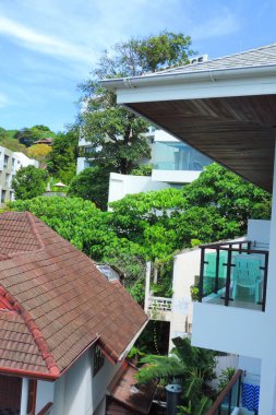 Yoğun topluluk, Phuket, Tayland 'daki çatıların manzarası