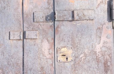 Metal kapı paslanmış doku arkaplanı