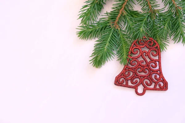 Decorativo Giocattolo Campana Glitter Natale Decorare Rami Dell Albero Natale — Foto Stock
