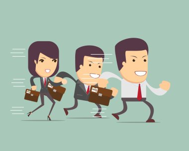 iş adamları bir yarış çalıştırmak