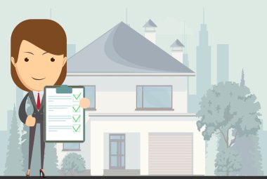 emlakçı, vektör çizim