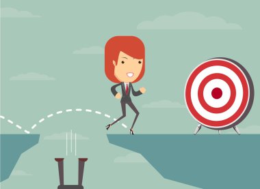 Boşluğu atlamak ve onun hedefe ulaşmak.