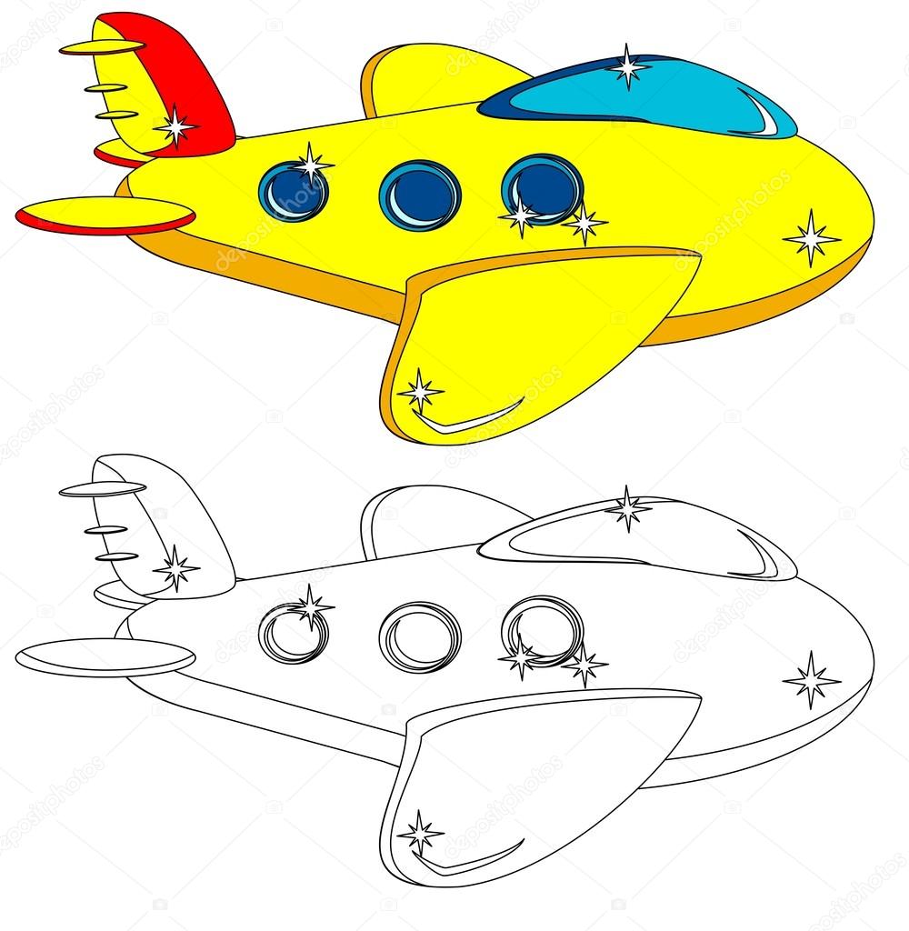 The Aircraft Is Not Painted And Colored, Vector