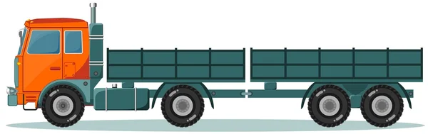 Machine met twee lege Trailers, Vector — Stockvector