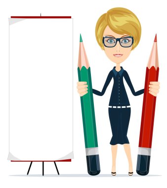 güzel bir genç kadın kopya alanı üzerinde kalemle yazma.