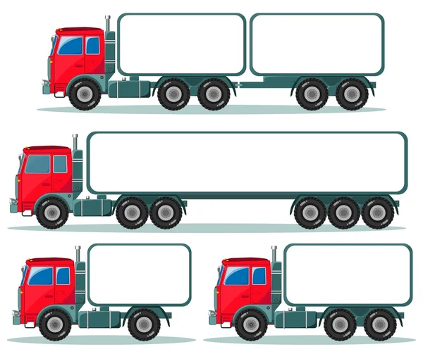 Heavy truck with space for text — Stock Vector