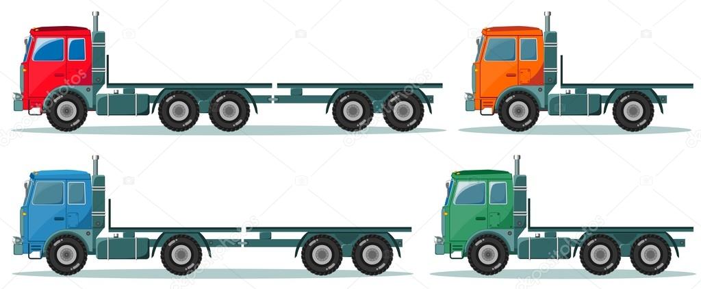Delivery cargo truck, vector illustration