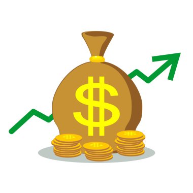 Üç Çantalar dolusu para. Vektör