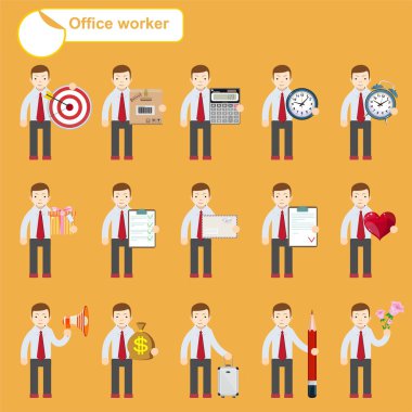 ofis çalışanı - iş çizimler