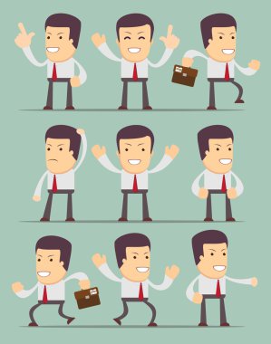 Hareketli arka plan üzerinde iş adamı. Koleksiyonu.