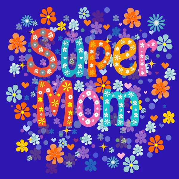 Super mamá — Vector de stock