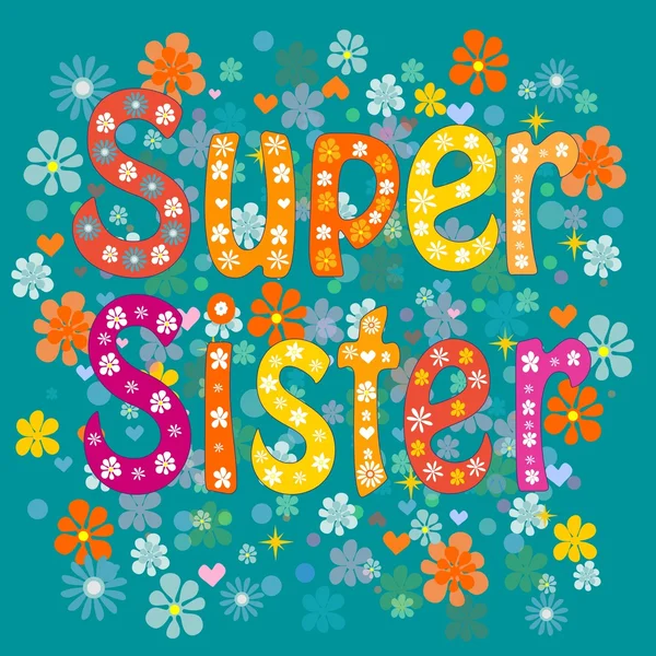 Best sister ever — Stock Vector