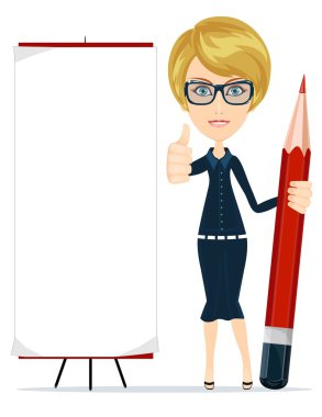 kadın kopya alanı üzerinde kalemle yazma