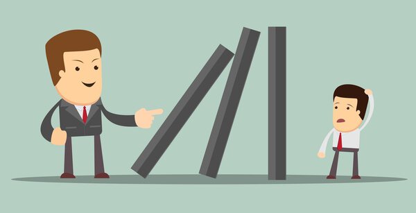 Эффект домино. Вектор
