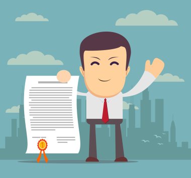 Mutlu kahverengi saçlı erkek