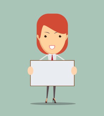 boş bir tutan kadın