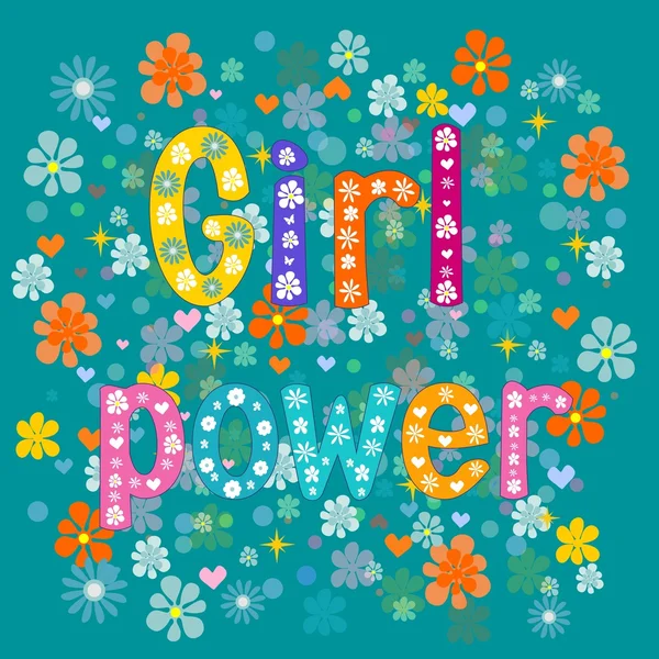 Le pouvoir des filles. Vecteur — Image vectorielle