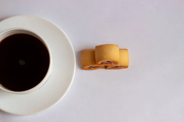 Zum Frühstück Eine Tasse Aromatischen Kaffee — Stockfoto