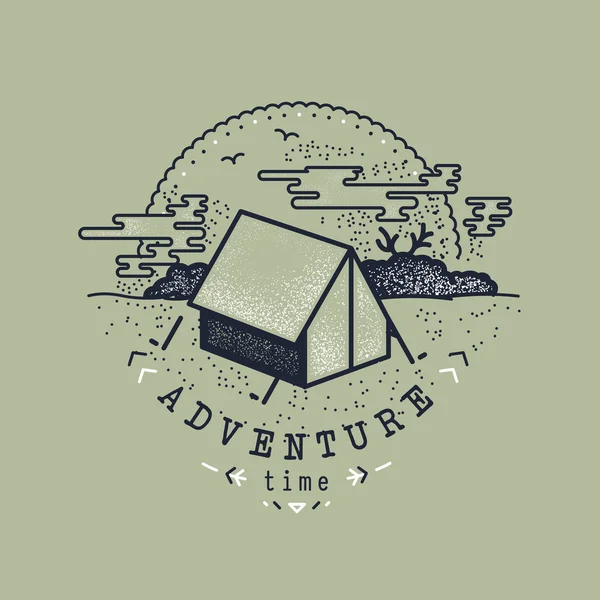 Camping leven pictogram — Stockvector