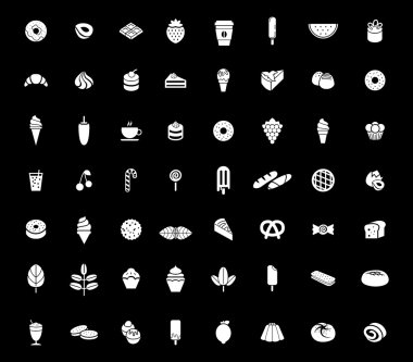 Gıda ve tatlılık Icons set