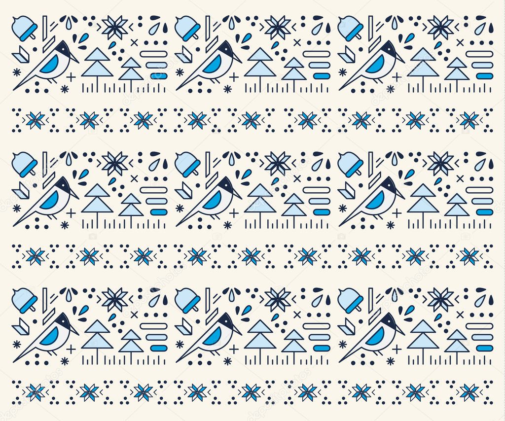 Retro winter pattern.