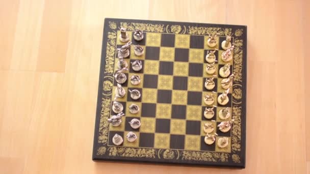 Schach - Schuss von oben — Stockvideo