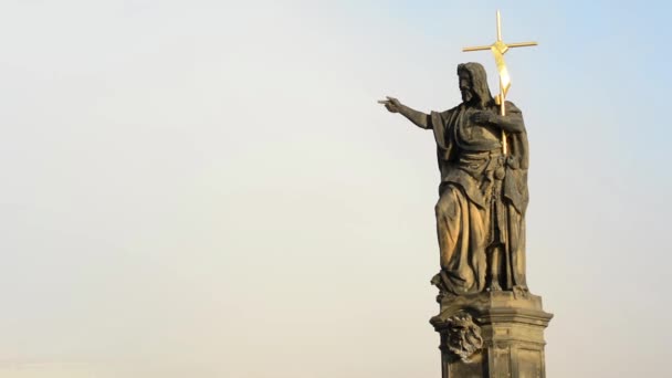 Estatua histórica - Jesucristo (religión - cristianismo) ) — Vídeos de Stock