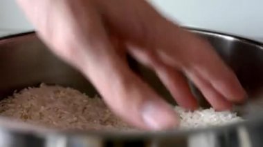 Beyaz pirinç pot - el yemek