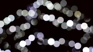 Arka plan - kentsel ağaç Noel ışıkları ile dekore edilmiş - gece - bulanık