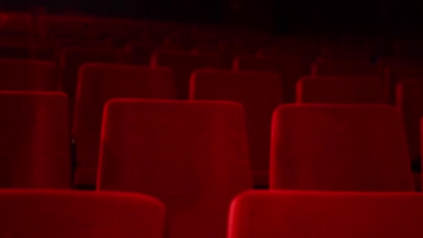 Asiento de cine - fila - primer plano — Vídeo de stock