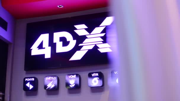 4DX Cinema Sign-symbolen — Stockvideo