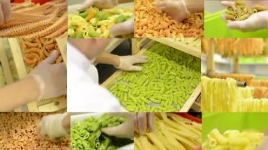 4k montaj (derleme) - kaplarda kurutulmuş makarna - Şef denetler makarna