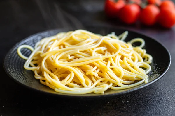 Espaguete Massa Trigo Duro Segundo Prato Lanche Sem Glúten Pronto — Fotografia de Stock