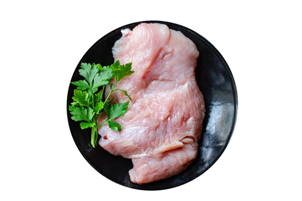 Ωμό Κρέας Φιλέτου Γαλοπούλας Κοτόπουλο Έτοιμο Μαγειρέψει Και Φάει Στο — Φωτογραφία Αρχείου