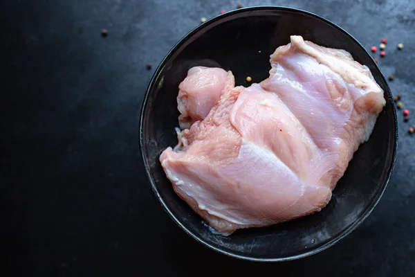 Daging Kalkun Mentah Fillet Atau Ayam Siap Untuk Dimasak Dan — Stok Foto