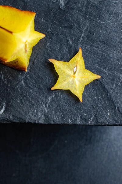 Carambola Star Protets Ready Eat Health Seets Top View Copy — 스톡 사진