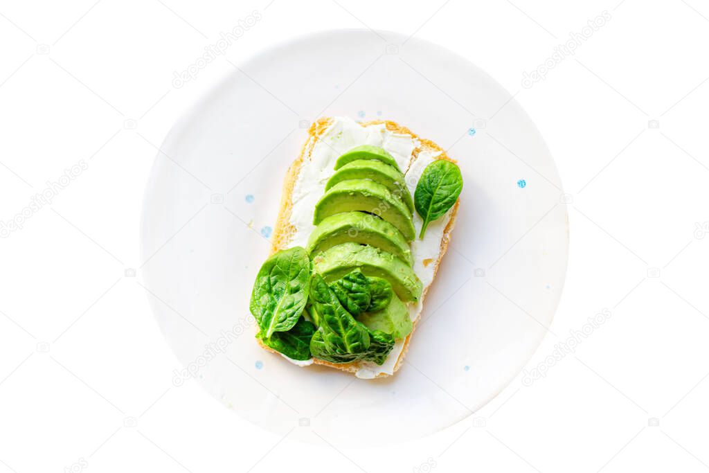 avocado sandwich delicious vegetarian or vegan breakfast portion on the table for healthy meal snack outdoor top view copy space for text food background rustic image